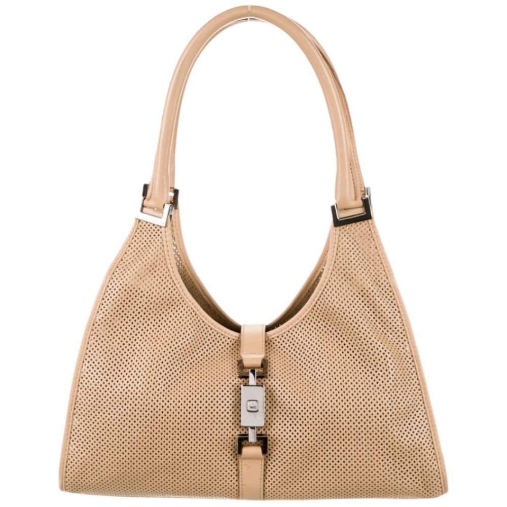 Gucci Jackie Perforated Leather Hobo Bag